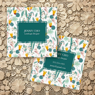 Carte De Visite Carré Gardener Landscaping Gardening Plantes Cool modern
