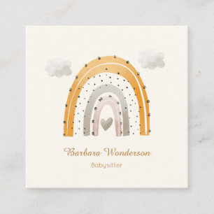 Carte De Visite Carré Garderie d'enfants Garde d'enfants Garde d'enfants