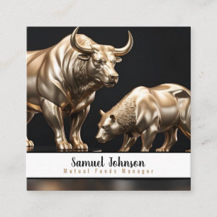 Carte De Visite Carré Gestionnaire de fonds communs de placement Courtie