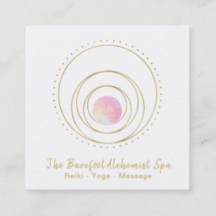 Carte De Visite Carré *~* Gold Boho Géométrie Sacrée Luna Lune Lunaire R