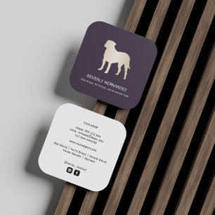 Carte De Visite Carré Gold Bullmastiff Dog Walker Trainer Puppy