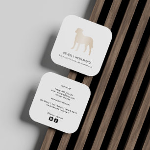 Carte De Visite Carré Gold Bullmastiff Dog Walker Trainer Puppy