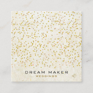 Carte De Visite Carré Gold Confetti Russe Boho