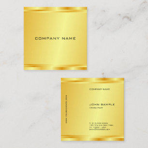 Carte De Visite Carré Gold Look Custom Modern Élégant Luxe Glamour