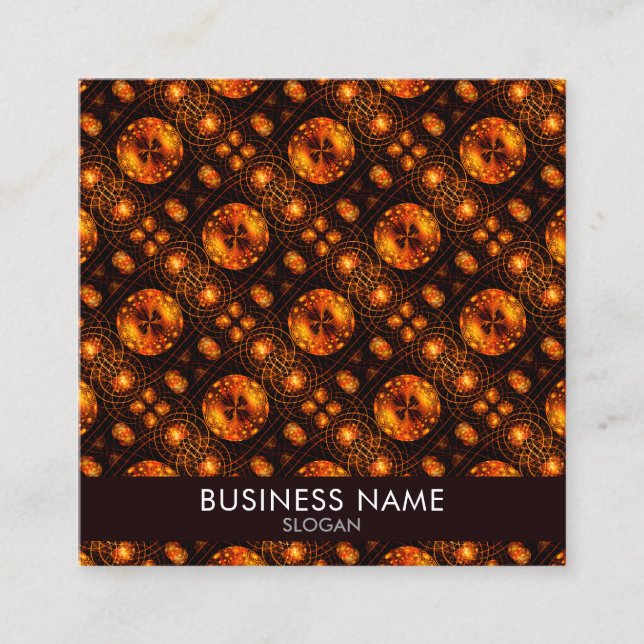 Carte De Visite Carré Gold Modern Boho Elegant Abstract Art Pattern #507 (Devant)