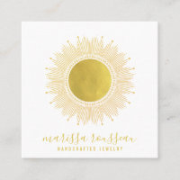 Gold Sun Faux Foil Mandala Jewelry Designer