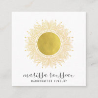 Gold Sun Faux Foil Mandala Jewelry Designer