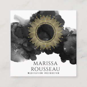 Carte De Visite Carré Gold Sunburst Celestial Jewelry Designer Business