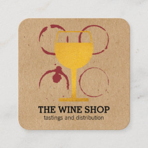 Carte De Visite Carré Golden Chalice