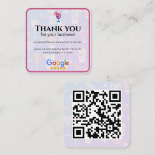 Carte De Visite Carré Google Avis   Cocktail Business Review