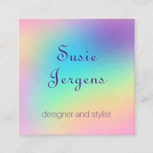 Carte De Visite Carré Gradient pastel doux