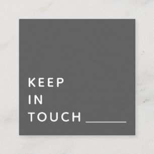 Carte De Visite Carré Gris simple de typographie moderne du minimaliste