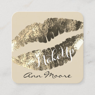 Carte De Visite Carré Grosses lèvres de baiser géant brillant classe cou