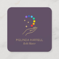 Guérison Logo Main Reiki, Massage, Wellness Purple