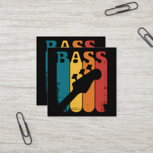 Carte De Visite Carré Guitare basse