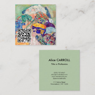 Carte De Visite Carré Gustav Klimt - Bébé / Berceau - Code QR