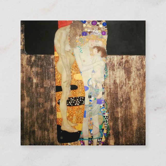 Carte De Visite Carré Gustav Klimt - Les Trois Âges De La Femme (Devant)