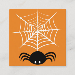 Carte De Visite Carré Halloween Spider Web