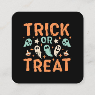 Carte De Visite Carré Halloween Trick ou Treat