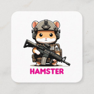 Carte De Visite Carré Hamster tactique