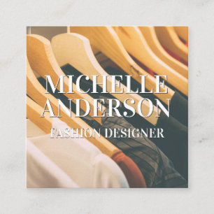 Carte De Visite Carré Hangler les vêtements   Armoire