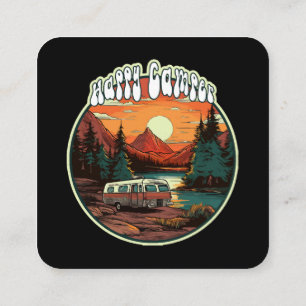 Carte De Visite Carré Happy Camper