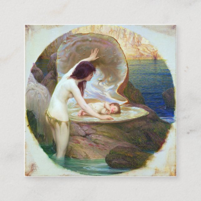 Carte De Visite Carré Herbert James Draper - A Water Baby 1900 (Devant)