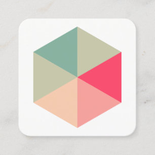 Carte De Visite Carré Hexagon couleur 04