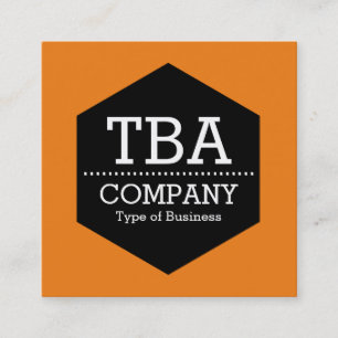 Carte De Visite Carré Hexagon noir - Couleur