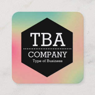 Carte De Visite Carré Hexagon noir - Voiture d'affaires Carré à dégradé