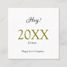 Hey it's new year add year gold black simple. Mini