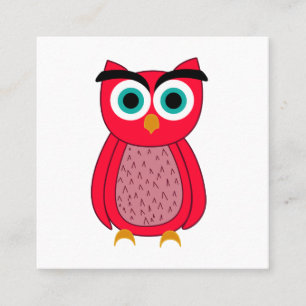 Carte De Visite Carré Hibou