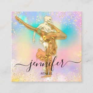 Carte De Visite Carré Holographe de la Parties scintillant de danse pour