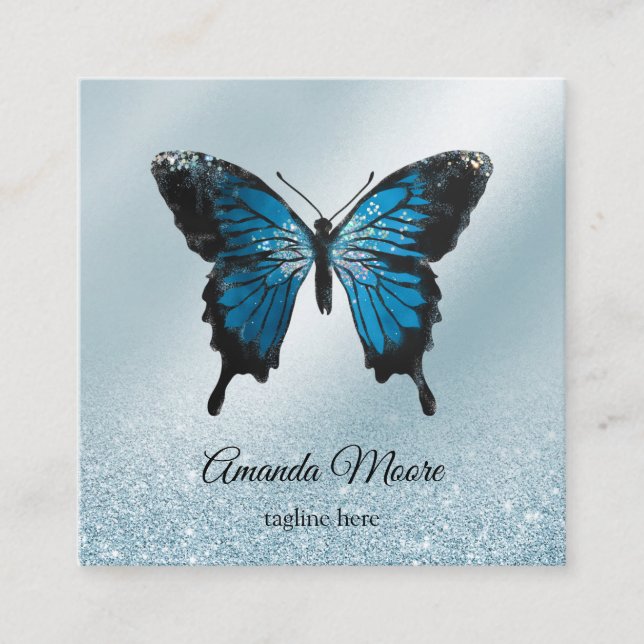 Carte De Visite Carré holographe holographe, massothérapeute de la vie d (Devant)