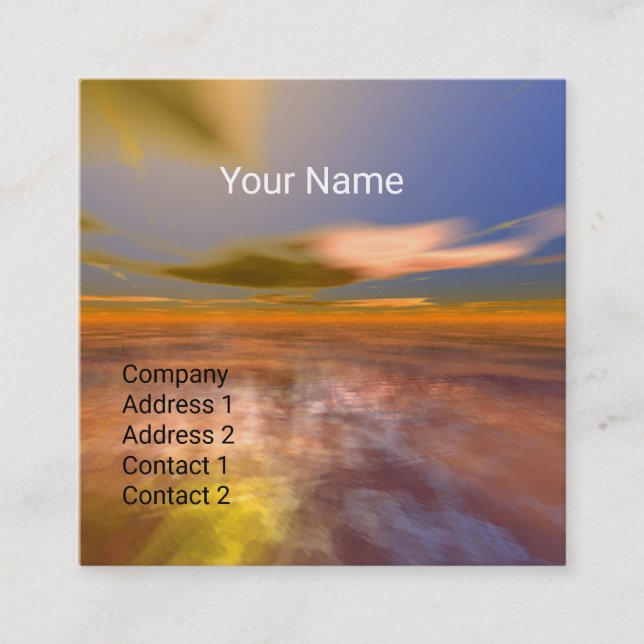 Carte De Visite Carré HYPERION MONDE ALIEN PAYSAGE Science-fiction (Devant)