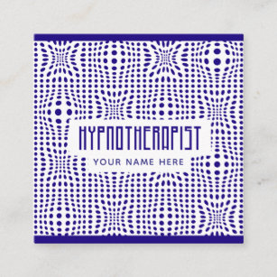 Carte De Visite Carré Hypnothérapeute Hypnotiste Média social Blue