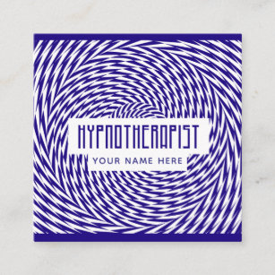 Carte De Visite Carré Hypnothérapeute Thérapie Hypnotiste Illusion optiq