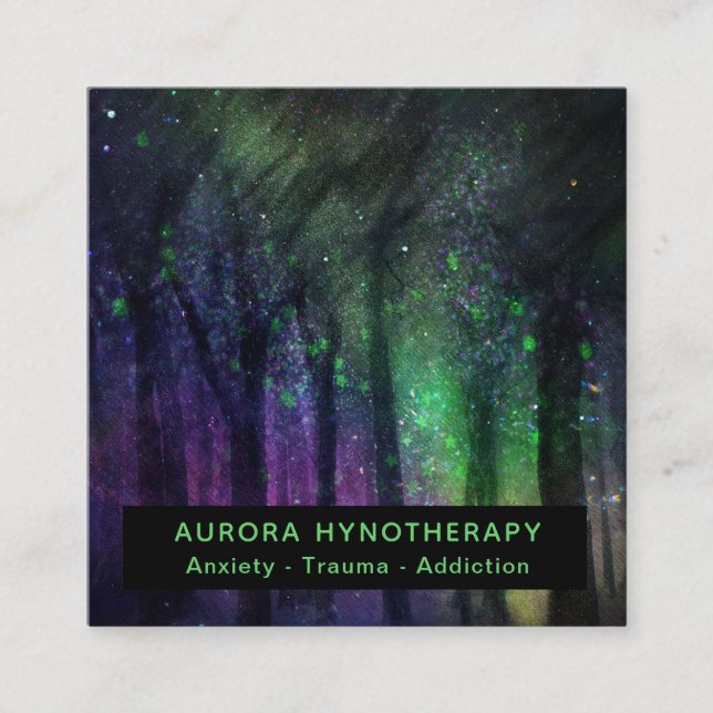 Carte De Visite Carré *~* Hypnothérapie Conseiller en hypothétique Théra (Devant)