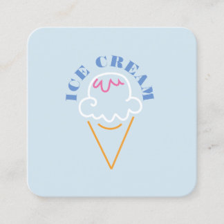 Carte De Visite Carré Ice cream business card