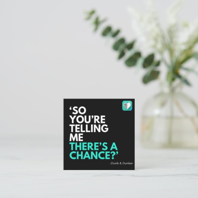CARTE DE VISITE CARRÉ IL Y A UNE CHANCE (Debout devant)