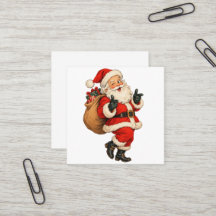 Illustration de Noël vintage de Père Noël drôle