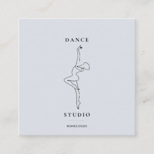 Carte De Visite Carré Illustration Modern Dance Studio