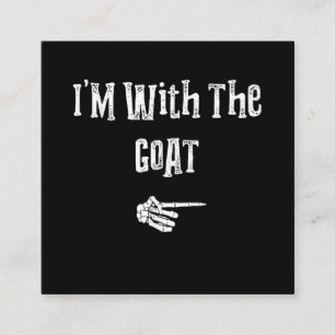 Carte De Visite Carré I'm With Goat Halloween Costume Funny