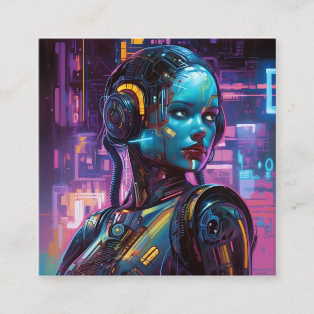 Carte De Visite Carré Imaginaire photographique dans les lumières de Neo (Devant)