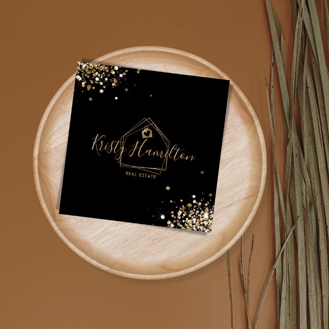 Carte De Visite Carré immobilier professionnel maison immobilier immobil (Créateur téléchargé)