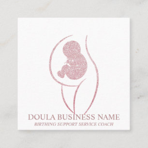 Carte De Visite Carré Infirmière de grossesse Doula Nouvelle maman Coach