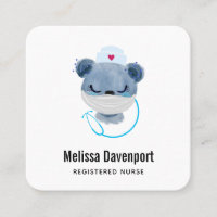 Infirmière de l'ours mignonne portant un Masque Mé