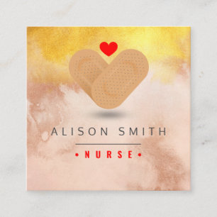 Carte De Visite Carré Infirmière / infirmière pédiatrique / soignante