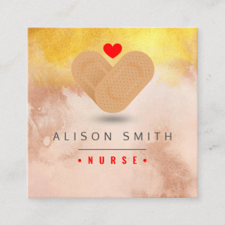 Carte De Visite Carré Infirmière / infirmière pédiatrique / soignante