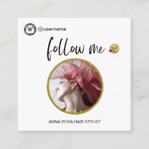 Carte De Visite Carré *~* INSTAGRAM Icônes des médias sociaux - Code QR 